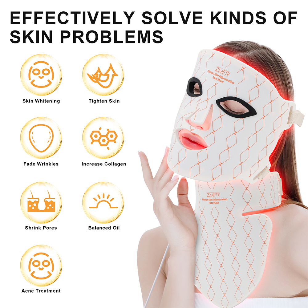 Silicone 4 Color Led Facial Skin Beauty Therapy Masks  (1)