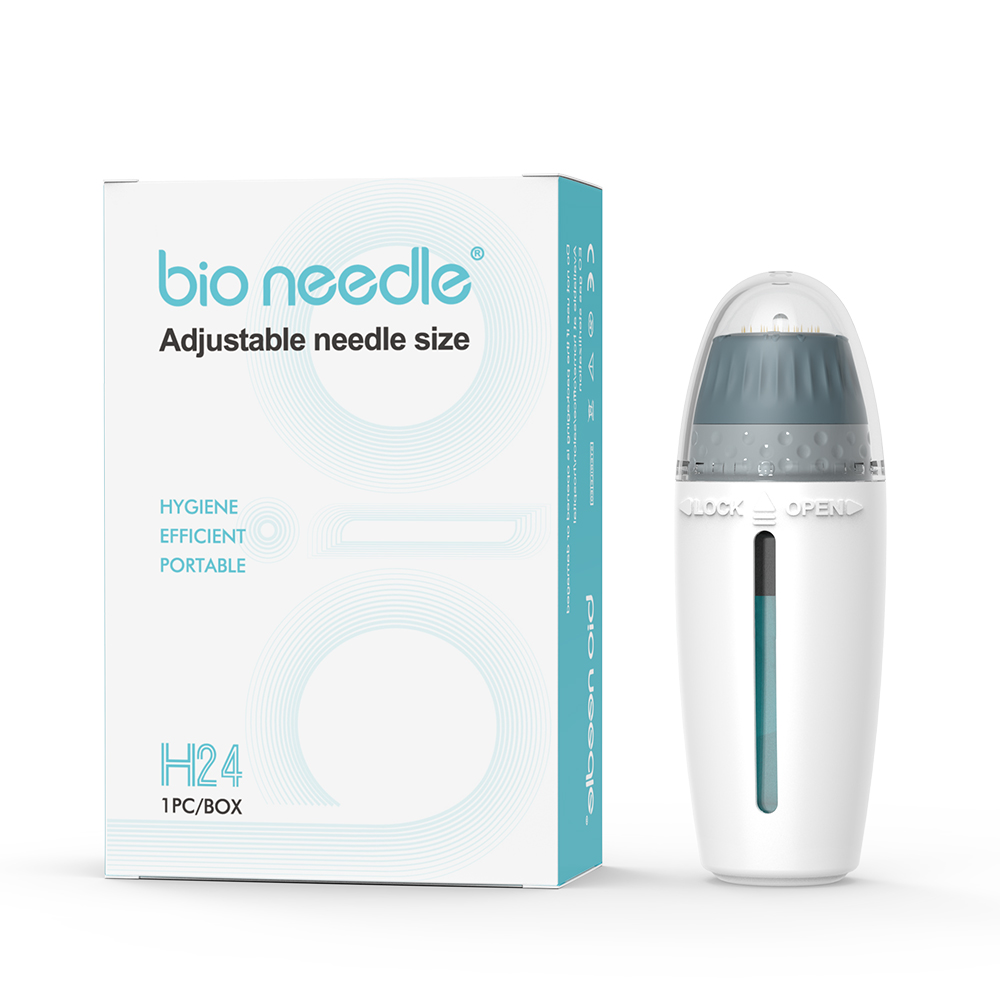 Bio Needle Adjustable 0-1.5mm Hydra Microneedling H24 Derma Roller